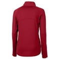 thumbnail image 3 of Women's Cutter & Buck Red Tampa Bay Buccaneers Historical Adapt Eco Knit Stretch Recycled Raglan Half-Zip Top, 3 of 3