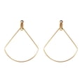 thumbnail image 3 of FRCOLOR jewelry making kit 50pcs Chic Double Holes Earring Rings Hanging Pendants Charms DIY Making Material Kit Eardrop Accessory for Woman (Fan Shape, Golden),1.57"X1.18"X0.04", 3 of 4