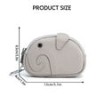thumbnail image 6 of MFFOR Leather Coin Pouch Purse for Women Mini Travel Change Wallet with Keychain, Grey, 6 of 7