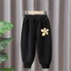 thumbnail image 2 of Odeerbi 3-10 Años Niños Niñas Pantalones de Algodón Con Estampado de Flores Pantalones de Deporte Casual Con Bolsillos, 2 of 4