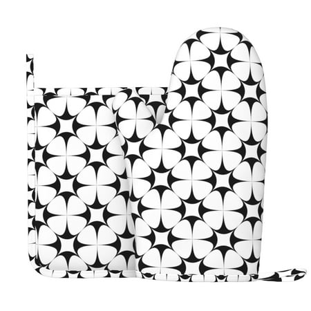 

XMXY Oven Mitts and Pot Holders 2 Pcs Sets Star Background Pattern Heat Resistant Silicone Cooking Gloves for Grill Baking BBQ Kitchen Decor