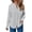Gray, variant on Dvprdro Womens V Neck Long Sleeve Button Down Shirts Cotton Solid Blouses Casual Loose Tops