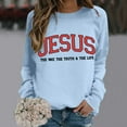 thumbnail image 4 of Fall Sweatshirts for Women 2025 Jesus Christian Sweatshirt Long Sleeve Crewneck Graphic Sweatshirt Pullover Tops, 4 of 6