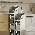 thumbnail image 3 of Toilet Paper Holder Stand, Waterproof Slim Bathroom Storage Cabinet Narrow Toilet Paper Storage With Clear Drawers And Casters For Small Spaces Kitchen Home Small Gaps, 3 of 8