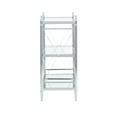 thumbnail image 2 of Pinnacle Chrome Glass 3-Tier Console Table Modern Industrial Design Mobile Shelves, 2 of 10