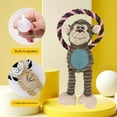 thumbnail image 3 of Calming Duck Dog Toy with Quacking Sound Monkey Lion Elephant Design Stress Relieve Teeth-grinding Interactive Dog Toy, 3 of 8