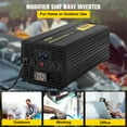 thumbnail image 2 of VEVOR Power Inverter 5000W Modified Sine Wave Inverter DC12V to AC120V Car Converter with USB Port LCD Display Remote Controller LED Indicator AC Outlets Inverter for Car RV Truck Boat Travel Camping, 2 of 9