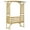Beige, variant on Demi Bonn Patio Garden Arch with Bench, Wooden Garden Pergola Trellis for Climbing Plants Roses Vines Bridal Party Decoration, Beige