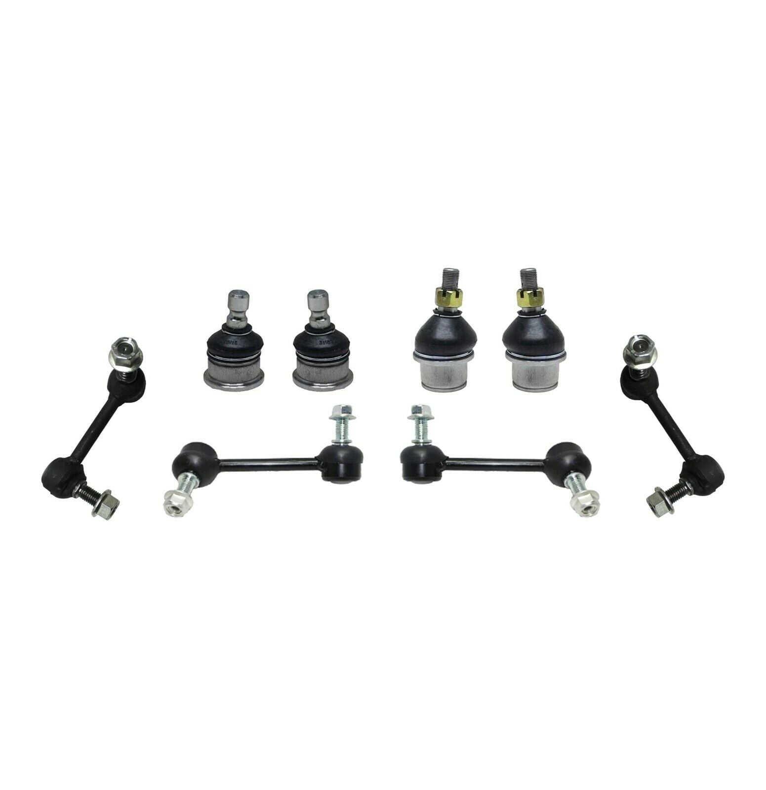 8 Pc Front & Rear Sway Bar Links + Upper & Lower Ball Joints Suspension