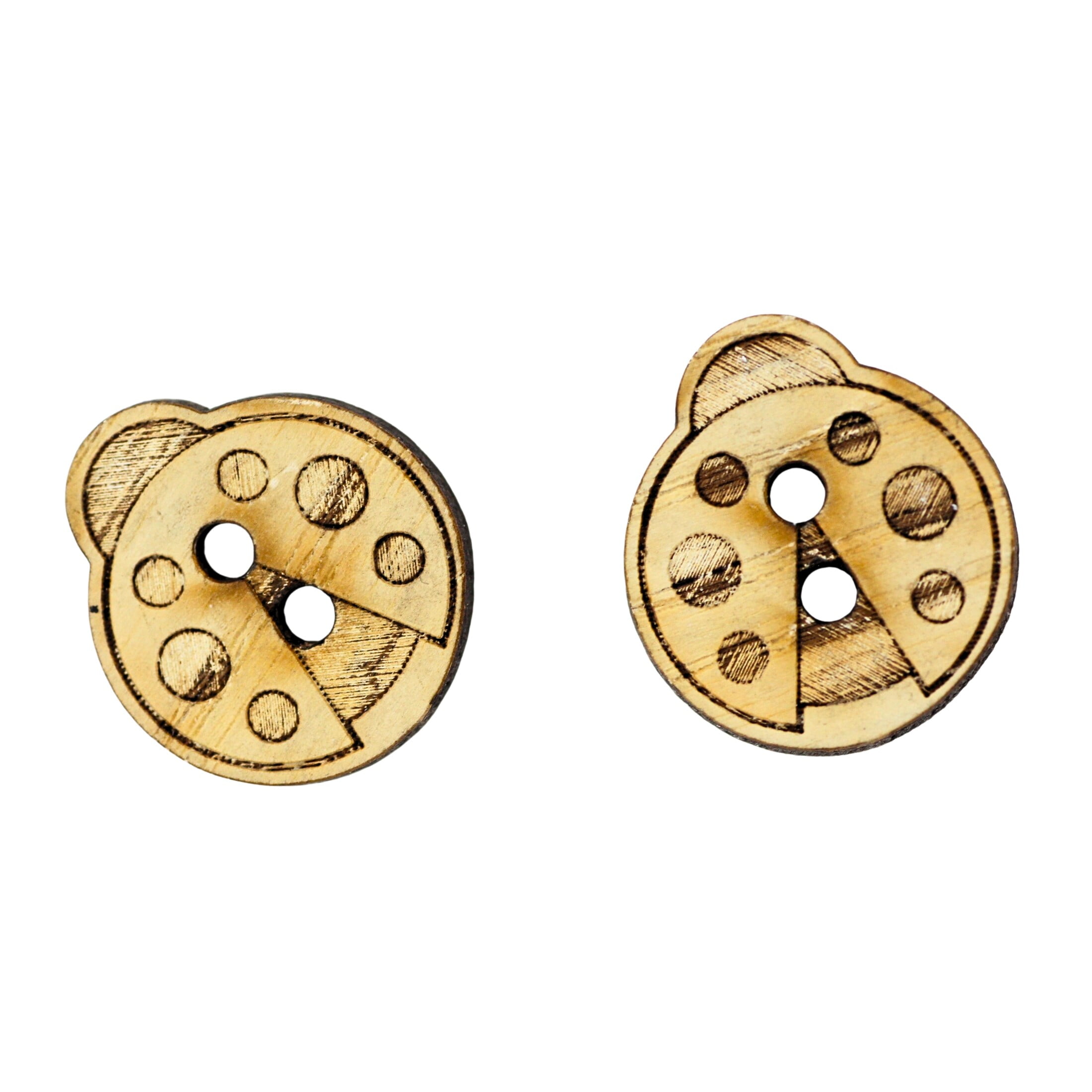 Boutons LA VOGUE, matériau naturel – 2 pièces, 23mm (7/8in)