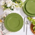 thumbnail image 2 of 100PCS Olive Green Plastic Plates - Plastic Green Plates Disposable Heavy Duty - Olive Disposable Plates for Christmas Including 50PCS 10'' Dinner 50PCS 7.5'' Dert, 2 of 4