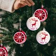 thumbnail image 4 of Christmas Ornaments 20 Pack 2.36 Inch Plastic Holiday Ball Decorations for Tree Wreath Red Green Mixed Color Set, 4 of 6