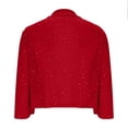thumbnail image 2 of TaTaai Women's Fashion Solid Color Sequined Glitter Mesh Long Sleeve Tops Jackets Casual Elegant Lightweight Comfortable Outwear for Spring Winter Daily Gift, 2 of 6