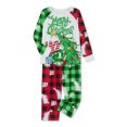 thumbnail image 4 of Christmas Family Matching Pajamas Set Xmas Tree Letters Print Tops+Plaid Pants Set Holiday Pjs Sleepwear Loungwear Outfit, 4 of 7