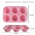 thumbnail image 2 of JDH Silicone Muffin Top Pans, 2 Pack Non-stick Whoopie Baking Pan 6 cavities Round Tray Silicone Egg Sandwich Molds for Mini Cakes Biscuits Egg Cloud Bread Buns English Muffins Breakfast Sandwiches, 2 of 8