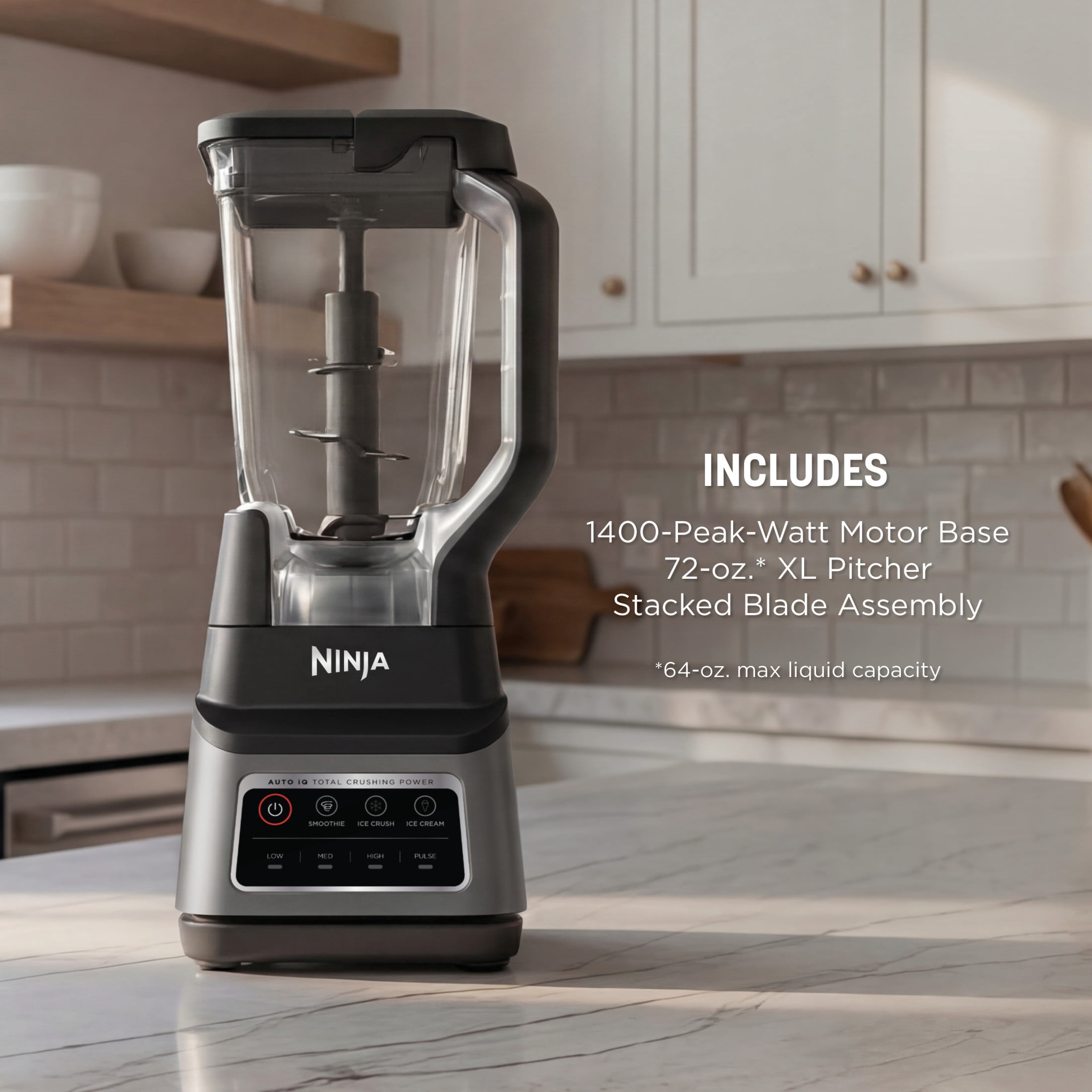 Ninja, Blender, BN701, 1400W 72 oz Smoothies Ice Crush Auto-iQ