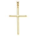 thumbnail image 2 of Ioka-14K Yellow Gold Classic Cross Pendant with 1.5mm Singapore Chain Chain Necklace - 16", 2 of 4