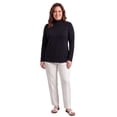 thumbnail image 6 of Turtle Bay New York Womens Long Sleeve Cotton Blend Mock Neck Top - An All-Season Essential, 6 of 6