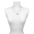 thumbnail image 3 of Delight Jewelry Silvertone 3-D Red Enamel Candy Cane Mother & Daughter Heart Necklaces (Set of 2), 19"+2", 3 of 4
