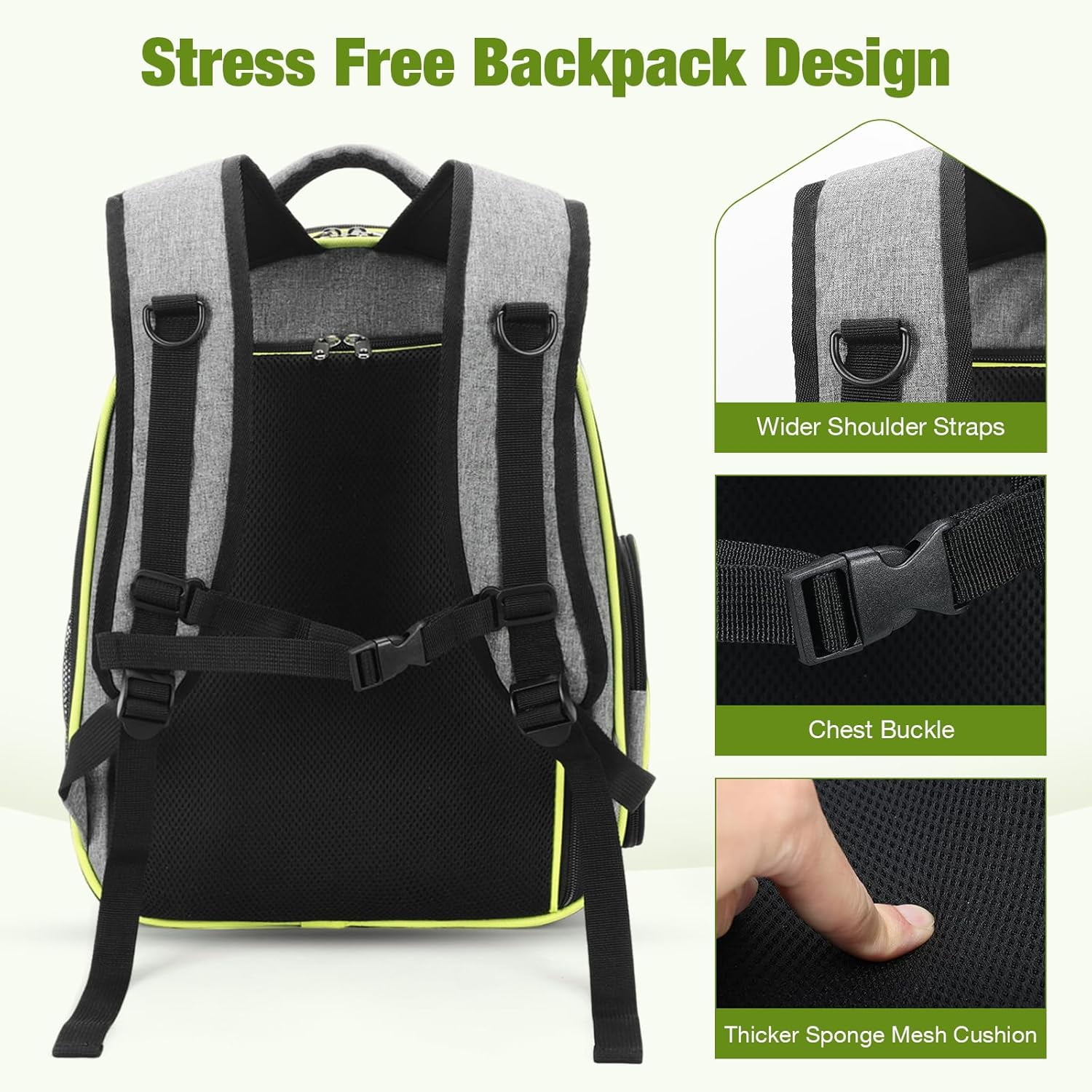 Cat Bubble Backpack Carrier - Expandable Large Space Cat Backpack for Kitty Small Dog up to 18lbs, Transparent Pet Carrier for Travel, Hiking, Walking & Outdoor, Gray