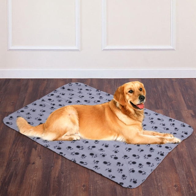 Manta para mascotas perro cachorro gato estampado de pata cama de lana suave y cálida cesta de viaje para coche Sywqhk Libre de BPA