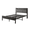 Black, variant on Tcbosik Platform Bed with Charging Station and Storage Headboard, Twin Size Metal Bed Frame, Easy Assembly, Brown