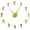 Gold,27inch, variant on Bodybuilding Home Decor Art DIY Giant Wall Clock Motivation Training Sport GYM Decorative Hanging Wall Watch Bodybuilders Gift(Silver,27inch)