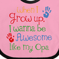 thumbnail image 4 of Inktastic Awesome Like My Opa Boys or Girls Baby Bib, 4 of 4