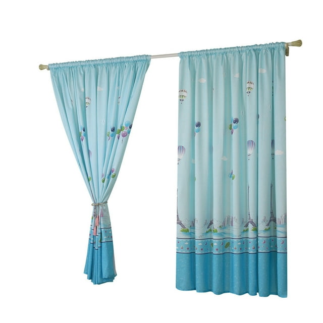 Hot Air Balloon Curtain Tulle Window Voile Drape Valance 1 Panel Fabric