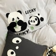 thumbnail image 4 of Cute Panda 100% Cotton Bedding Set Kawaii Embroidered Duvet Cover Bed Sheets Set Flat/Fitted Sheet Bed Linen Pillowcase for Kids, 4 of 7