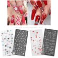 thumbnail image 2 of Placas para estampar uñas con diseños navideños de copos de nieve, plantillas reutilizables para decoración de uñas en invierno., 2 of 4