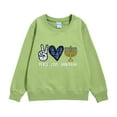 thumbnail image 1 of Kids Hanukkah Menorah Print Warm Crewneck Sweatershirt Long Sleeve, 1 of 3
