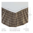 thumbnail image 2 of VHC Brands Wyatt Bedding Accessory, Queen Skirt 60x80x16, Plaid Tan, 2 of 5