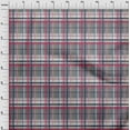 thumbnail image 3 of oneOone Viscose Jersey Gray Fabric Madras Check Craft Projects Decor Fabric Printed By The Yard 60 Inches Wide, 3 of 5
