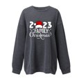 thumbnail image 2 of Gibobby Sudaderas navideñas Sudadera con capucha estampada navideña holgada para mujer con mangas hasta los hombros(Gris,CH), 2 of 4