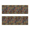 thumbnail image 2 of Floral Bench Cushion Set of 2, Funky Mixed Flower Blossoms with Fishes Butterflies Exotic Nature Foliage Theme, Standard Size Foam Pad and Decorative Cover, Multicolor, by Ambesonne, 2 of 4