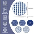 thumbnail image 2 of Vintage Blue Ceramic Dinner Plates Set - 10.5 Inch Large Porcelain Dishwasher Safe Oven Microwave Plate - Set of 6, 2 of 8