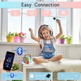 thumbnail image 3 of Karaoke Machine Kids, Portable Bluetooth Karaoke Machine with Microphone for Kids Adults, Voice Changing Effects & LED Lights, 3 of 5