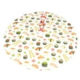 thumbnail image 3 of Kll 30" Christmas Tree Skirt Sushi And Rolls Xmas Tree Skirts Mat For New Year Xmas Holiday Party Indoor Outdoor Home Decoration, 3 of 9