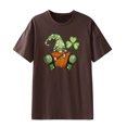 thumbnail image 4 of QIPOPIQ Chemises à Manches Courtes pour Femmes Col Rond T-Shirts de la Saint-Patrick Chemise Verte Trèfle Tunique T-Shirt de la Saint-Patrick Hauts Surdimensionnés T-Shirts de Vacances T-Shirts Graphiques Offres, 4 of 5