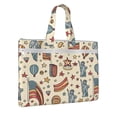 thumbnail image 2 of Handbag File Bag 15×10.6in Large Capacity Double Pocket Designed For Work Travel Travel Shopping Independence Day Theme Elements Star (4), 2 of 8