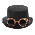 thumbnail image 1 of Vintage Goth Steampunk Hat Magician Hat Cosplay Party Supplies with Detachable Goggle for Women Men Adults (Golden Goggle), 1 of 3
