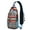 Sky-blue-70, variant on Tiger Print Sling Backpack, Lightweight Crossbody Daypack with Roaring Bengal Face Art, Tribal Jungle Stripes Design, Anti-theft Travel Bag for Wild Lover, Students, City Walk, Gym Use