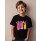 thumbnail image 2 of Girls & Boys Floral Pencil Themed Cotton Graphic Tees, Back To School Clothes Girls, Black and Colorful Design Summer Shirts With Flowers, Gift For First Day of School, 2 of 7
