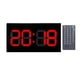 thumbnail image 1 of Reloj de pared LED 3D grande, calendario de telemando Digital, regulador de intensidad de 12/14H, de inauguración de para Fitness, numeros rojos, 1 of 9