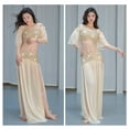 thumbnail image 2 of Sets of Top and Skirt Belly Dance Costumes Sequined Bead Retro Dresses, 2 of 9
