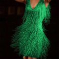 thumbnail image 3 of Summer Sexy Deep V Backless Tassels Mini Dress Women Glitter Night Clubwear Party Prom Evening Bodycon Dresses Robe De Soiree, 3 of 5