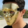 thumbnail image 5 of Masquerade Mask Gold Mirror Full Face Design 1 Pack for Halloween Party Disco Event and Night Out, 5 of 6