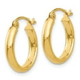 thumbnail image 2 of Real 14kt Yellow Gold Polished Hoop Earring; for Adults and Teens; for Women and Men, 2 of 4