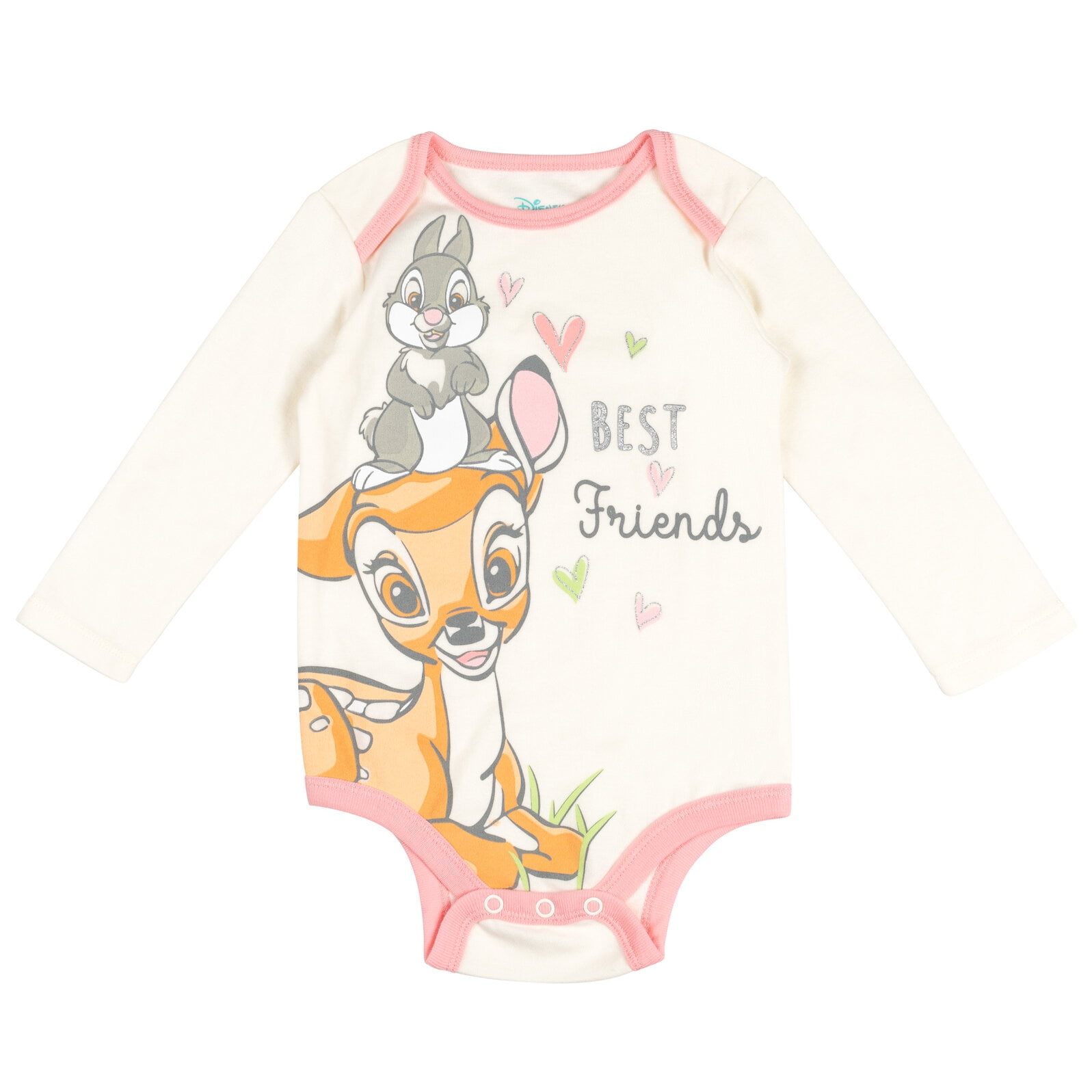 Disney Classics Dumbo Bambi Marie Infant Baby Girls 5 Pack Bodysuits Newborn to Infant